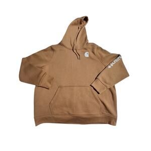 Carhartt Women's XXL Relaxed Fit Midweight Logo Graphic Hoodie Grunge Western